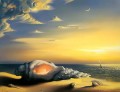 modern contemporary 27 surrealism shell on beach